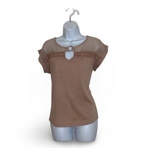 Daisy Fuentes Crochet Detail Top